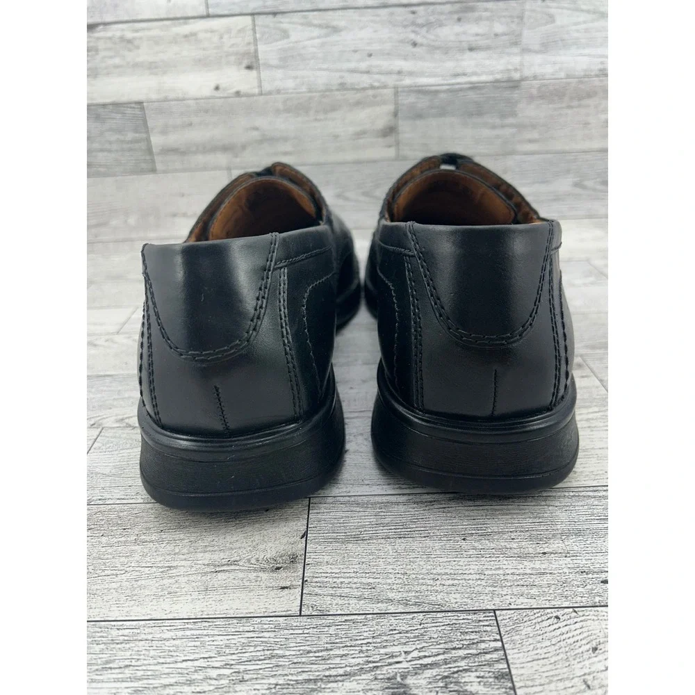 Clarks Collection Mens Leather Black Lace Up Dress Shoes Comfort Cushioned Sz 13